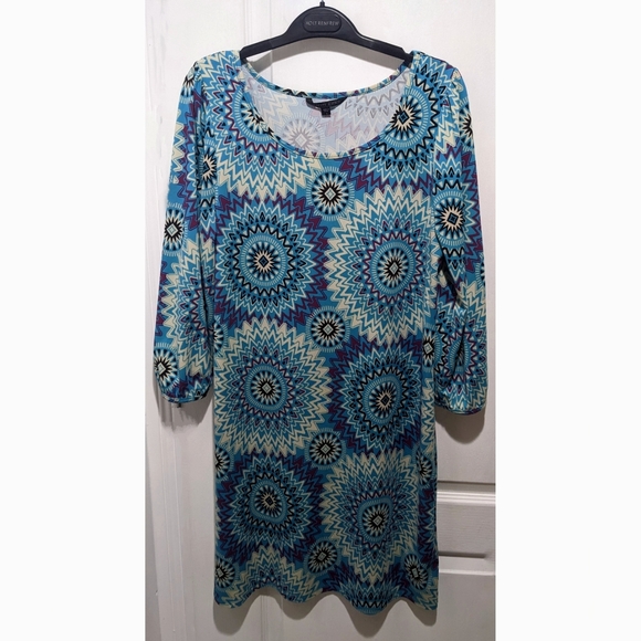 Felicity & Coco | Hazelton dress in turquoise print - Picture 1 of 5